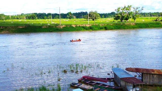 Bombeiros fazem buscas por criança de 2 anos que caiu de canoa dentro de rio no interior do Acre