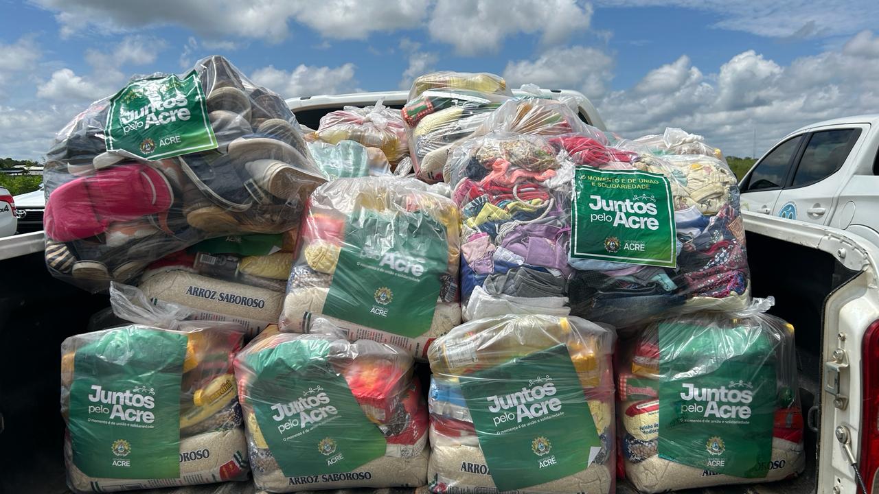 Ação humanitária do governo entregou mais de 146 toneladas em alimentos para atingidos pela alagação no Acre