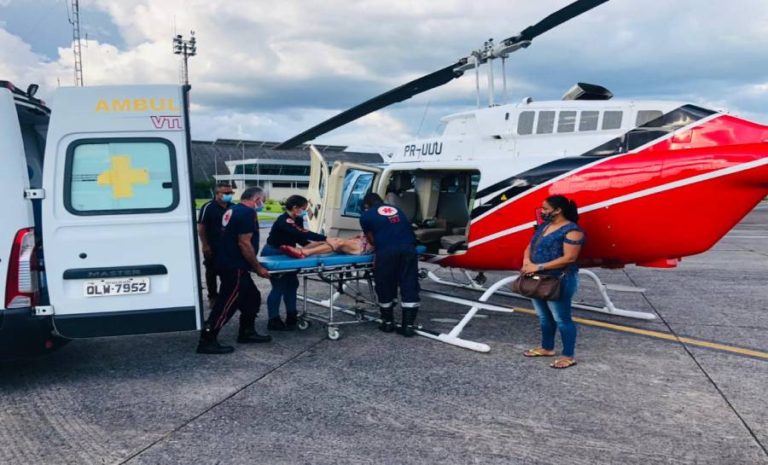 Helicóptero da Sesacre e equipes do Samu são mobilizadas para socorrer vítimas de acidente aéreo em Manoel Urbano