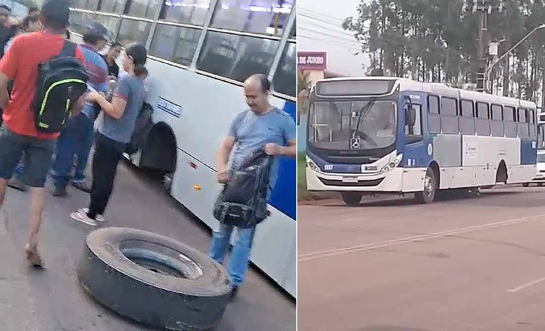 Roda de ônibus velho que faz a linha Calafate se solta e passageiros ficam revoltados: ‘uma lataria’