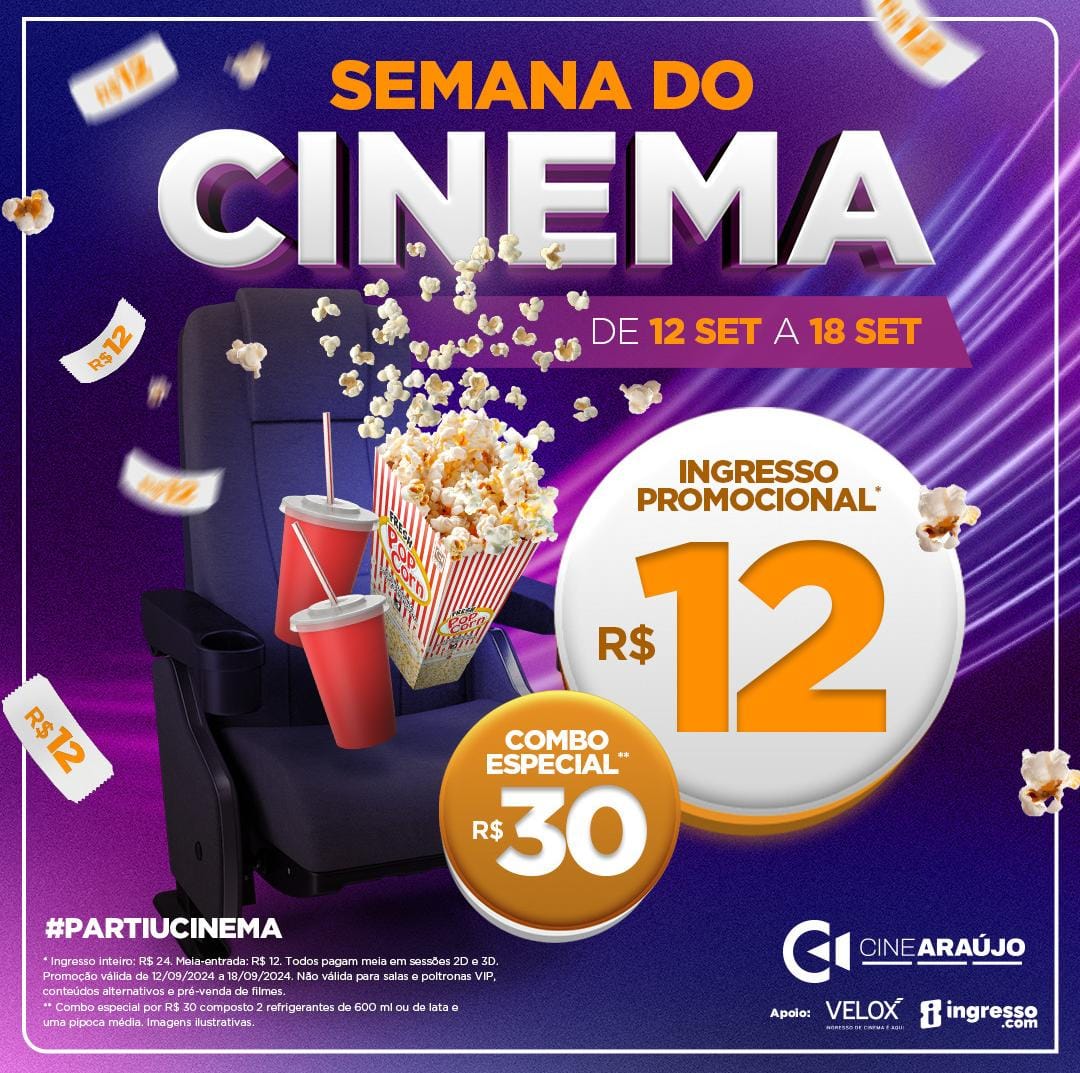 Via Verde Shopping realiza semana do cinema com preços promocionais e estreias imperdíveis