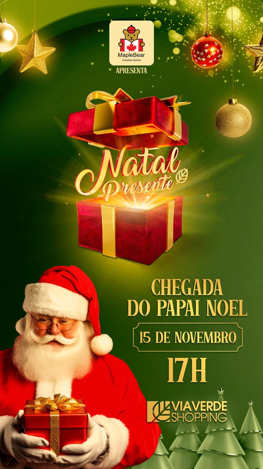 Via Verde Shopping anuncia a chegada mágica do Papai Noel e inaugura a temporada de Natal