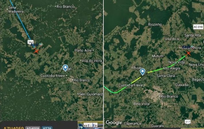 Por causa de chuvas, voo que iria de Manaus para Eirunepé faz desvio e pousa em Rio Branco