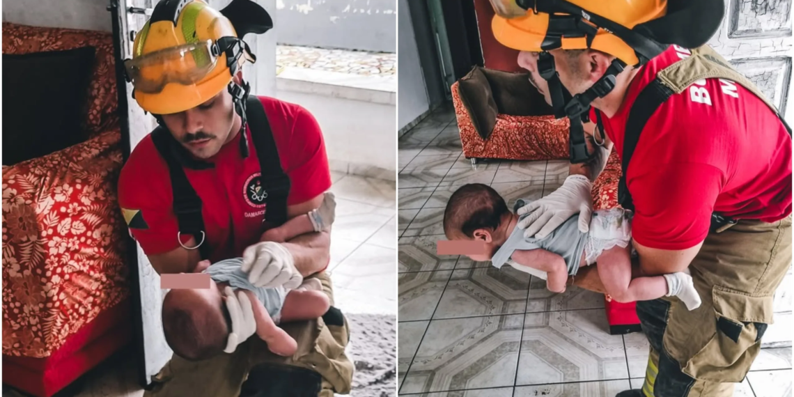 Bebê de 2 meses é socorrida pelos bombeiros após se engasgar com leite materno