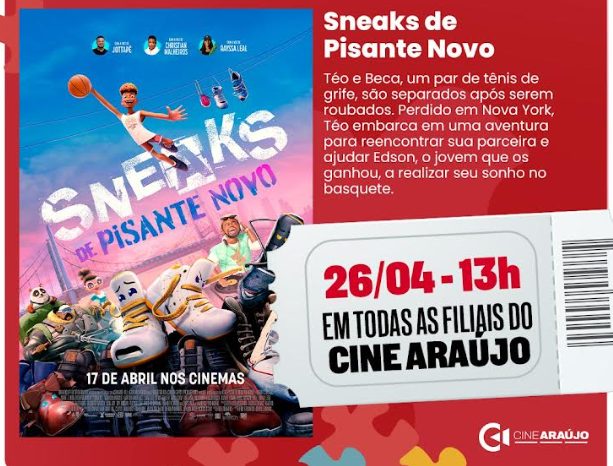 Via Verde Shopping realizará última sessão adaptada do mês com o filme “Sneaks”