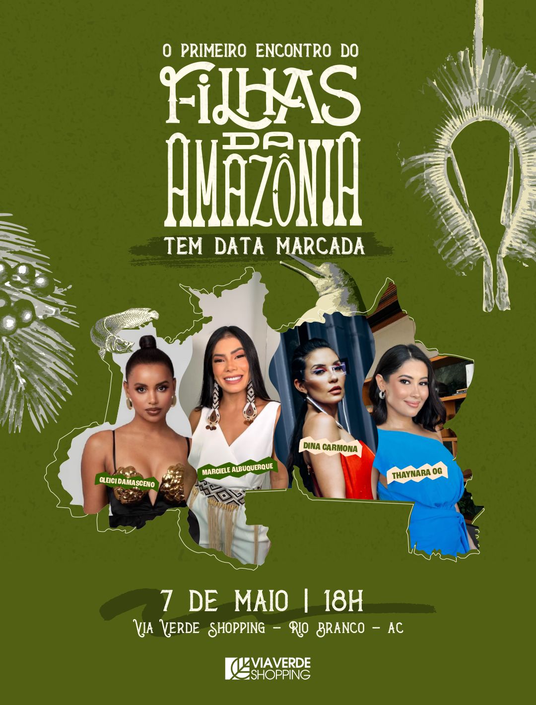 Via Verde Shopping recebe lançamento do projeto ‘Filhas da Amazônia’, com Thaynara OG, Dina Carmona e Gleici Damasceno