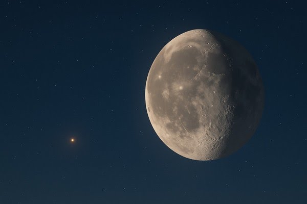 Marte vai brilhar ao lado da Lua nesta segunda (28); veja como observar