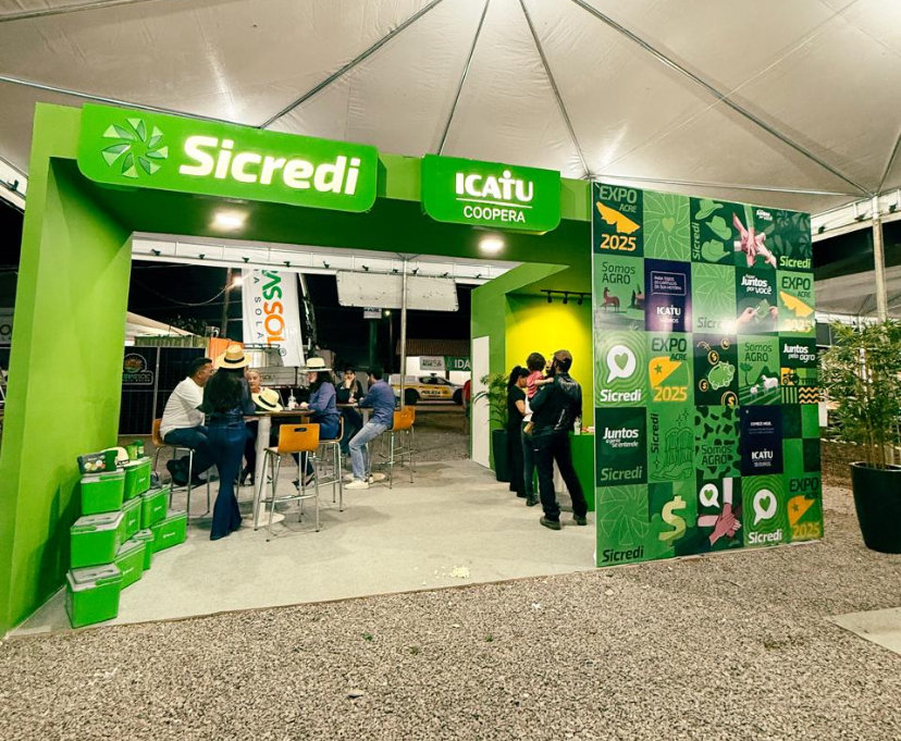 Espaço Sicredi atrai grande público na Expoacre 2025 com interatividade, soluções financeiras e ações educacionais