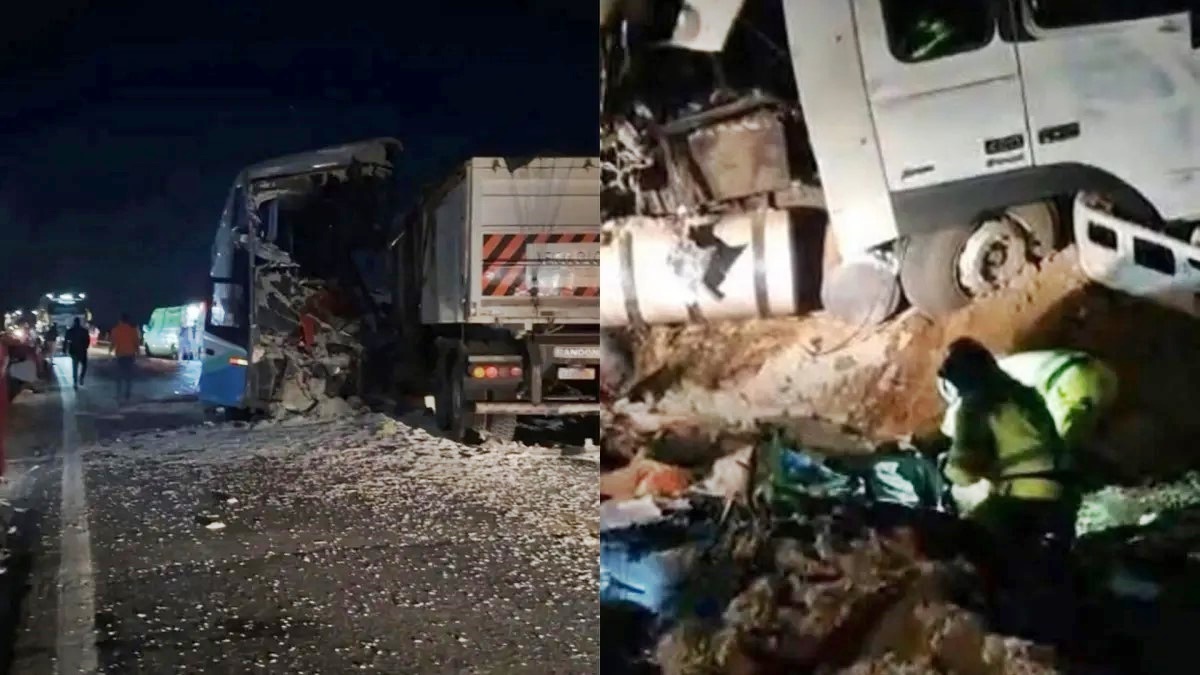 Grave acidente entre ônibus e carreta deixa 11 mortos e mais de 40 feridos