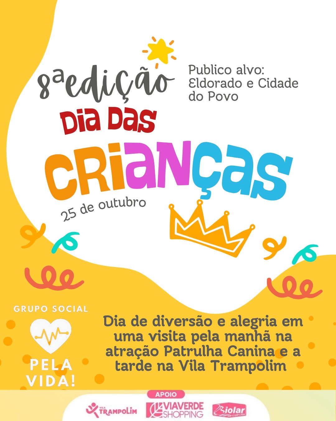 Via Verde Shopping recebe visita do grupo GS pela vida com ação especial em alusão ao dia das crianças