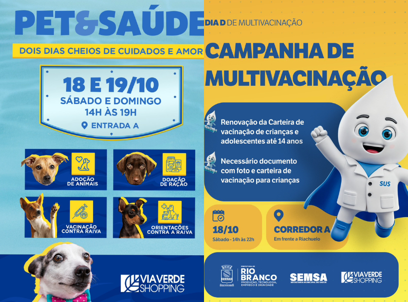 Dia D de Multivacinação leva cuidado e prevenção ao Via Verde Shopping neste sábado