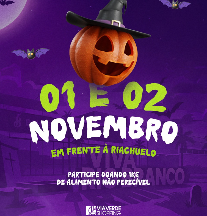 Doces, travessuras e muita diversão no Halloween do Via Verde Shopping