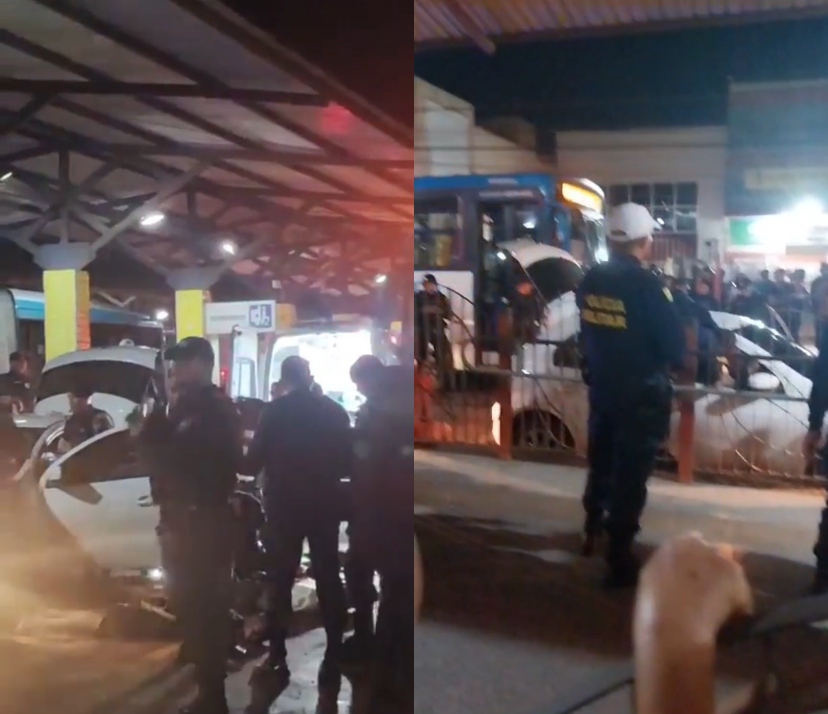 Perseguição policial após assalto termina com tiros e prisões no Terminal Urbano