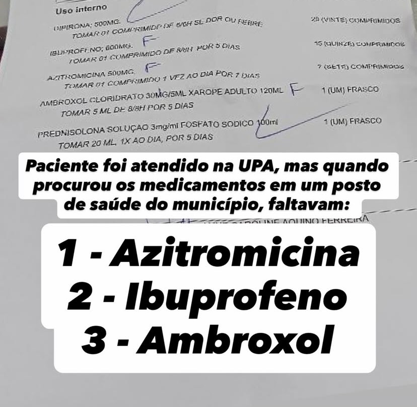 Pacientes não encontram antibióticos e anti-inflamatórios nos postos de saúde de Rio Branco
