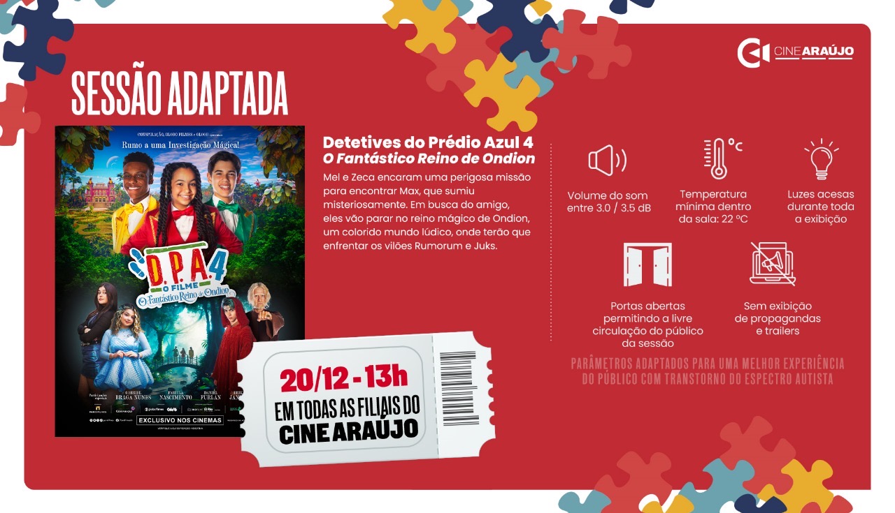 Sessão Adaptada do Cine Araújo do Via Verde Shopping une a magia do Natal com inclusão