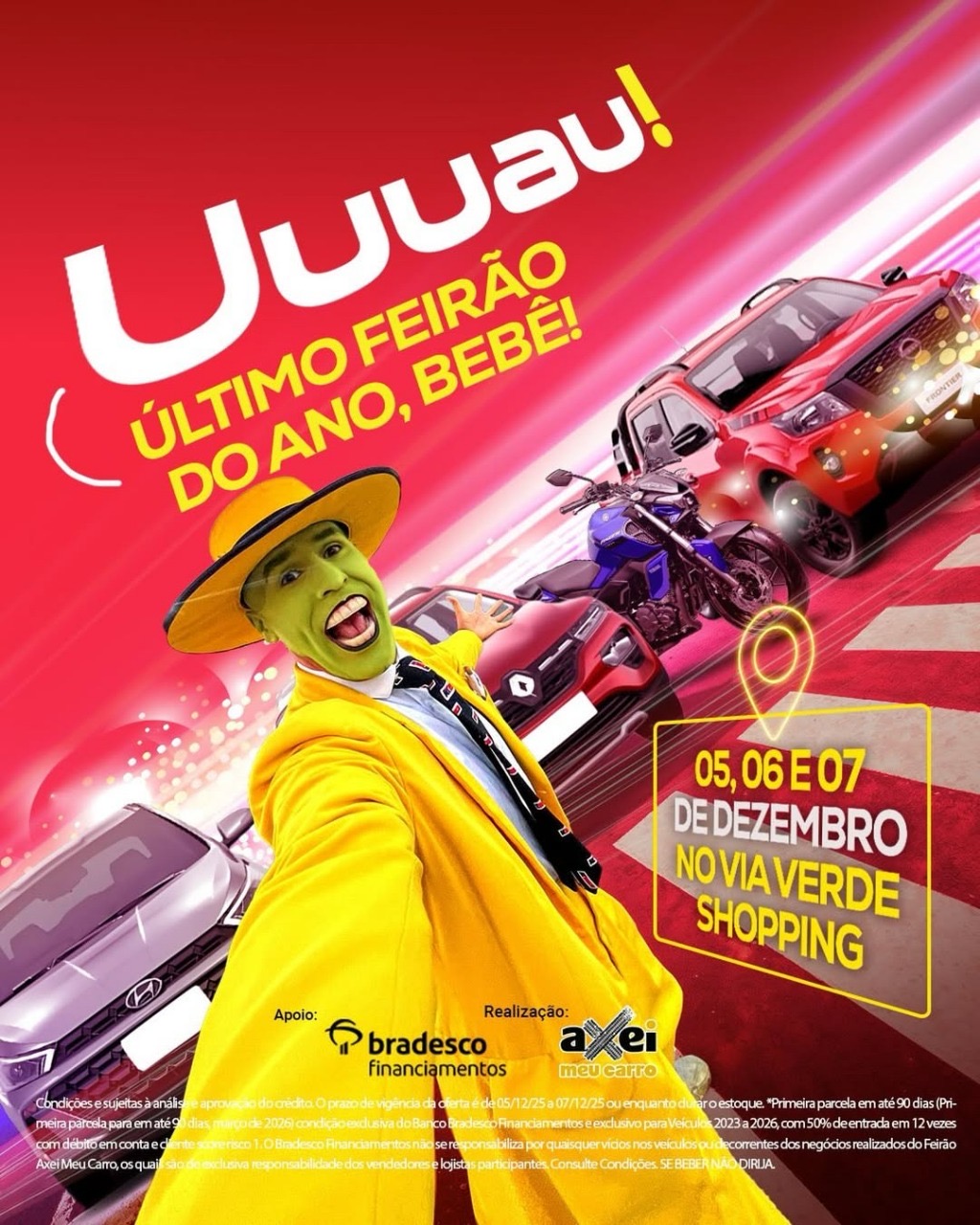 Via Verde Shopping realiza edição especial de fim de ano do feirão Axei Meu Carro com clima natalino e condições imperdíveis