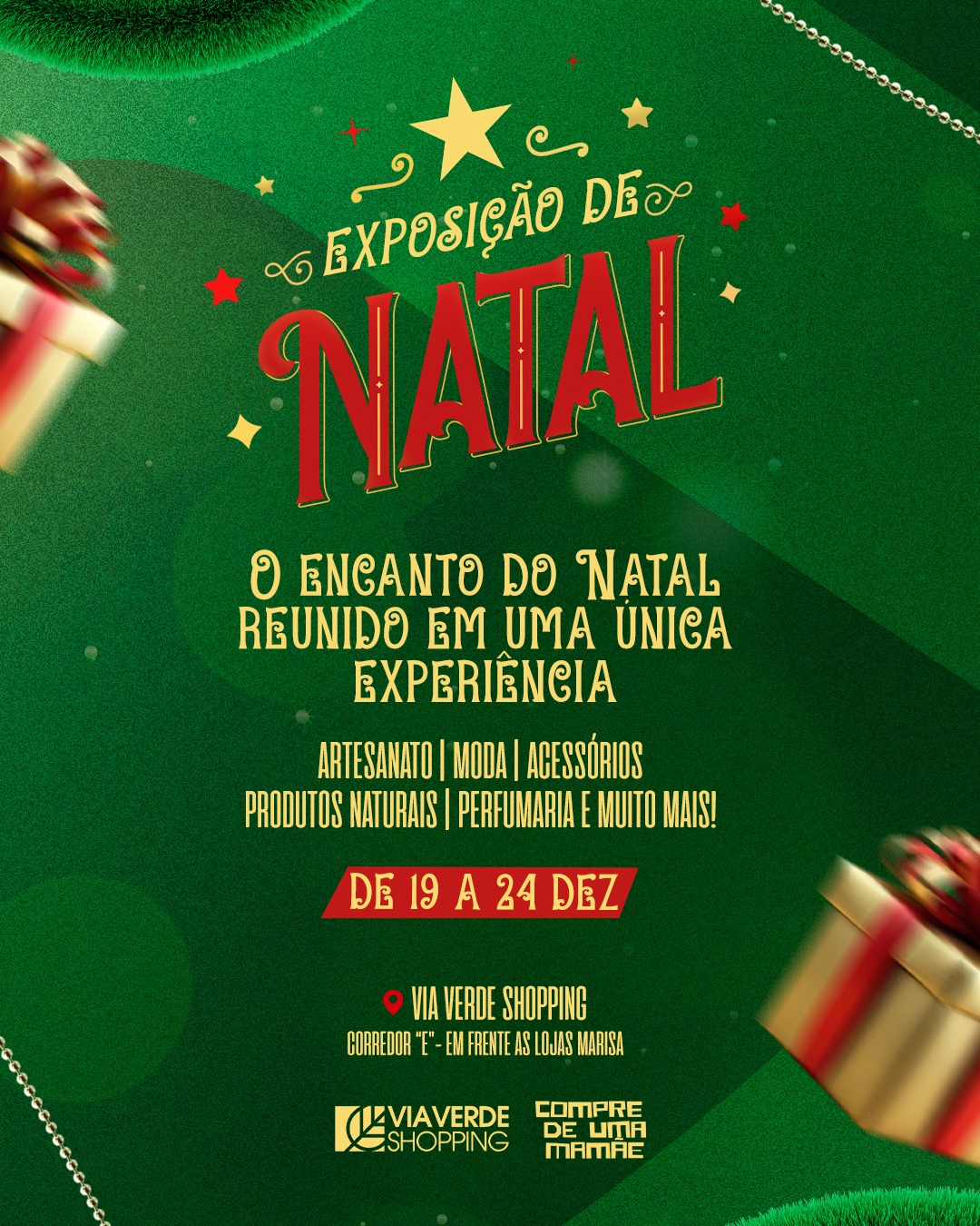 Via Verde Shopping anuncia Exposição Especial de Natal da Rede “Compre de Uma Mamãe”
