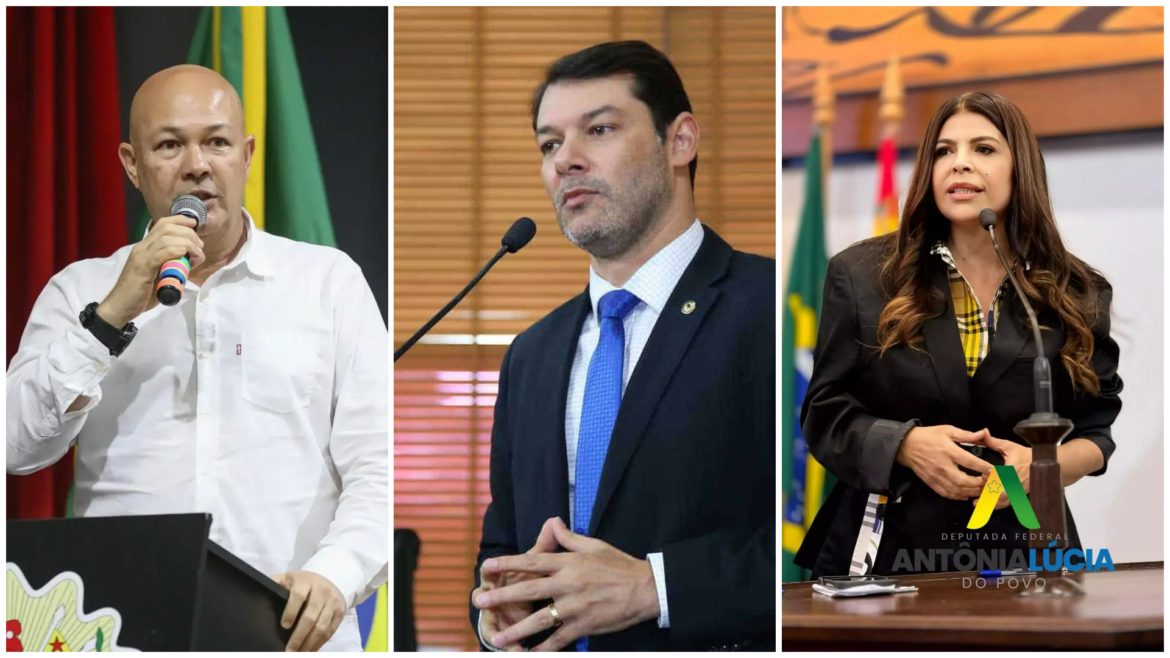 Zé Adriano, Duarte e Antônia: deputados acreanos são os que mais gastaram verba pública em 2025
