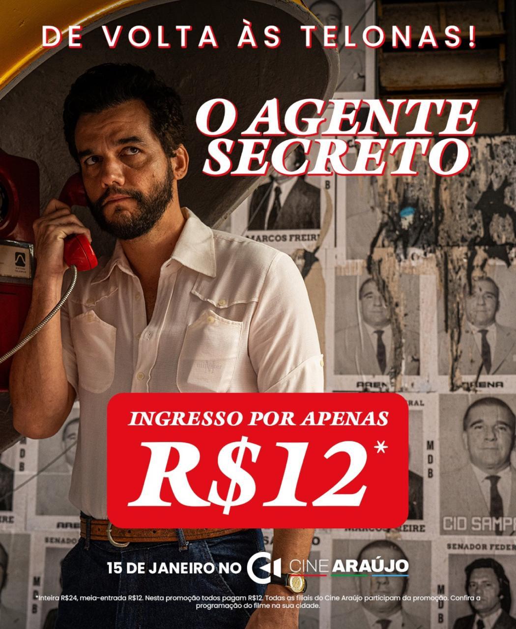Após repercussão internacional, “O Agente Secreto” retorna ao Cine Araújo do Via Verde Shopping