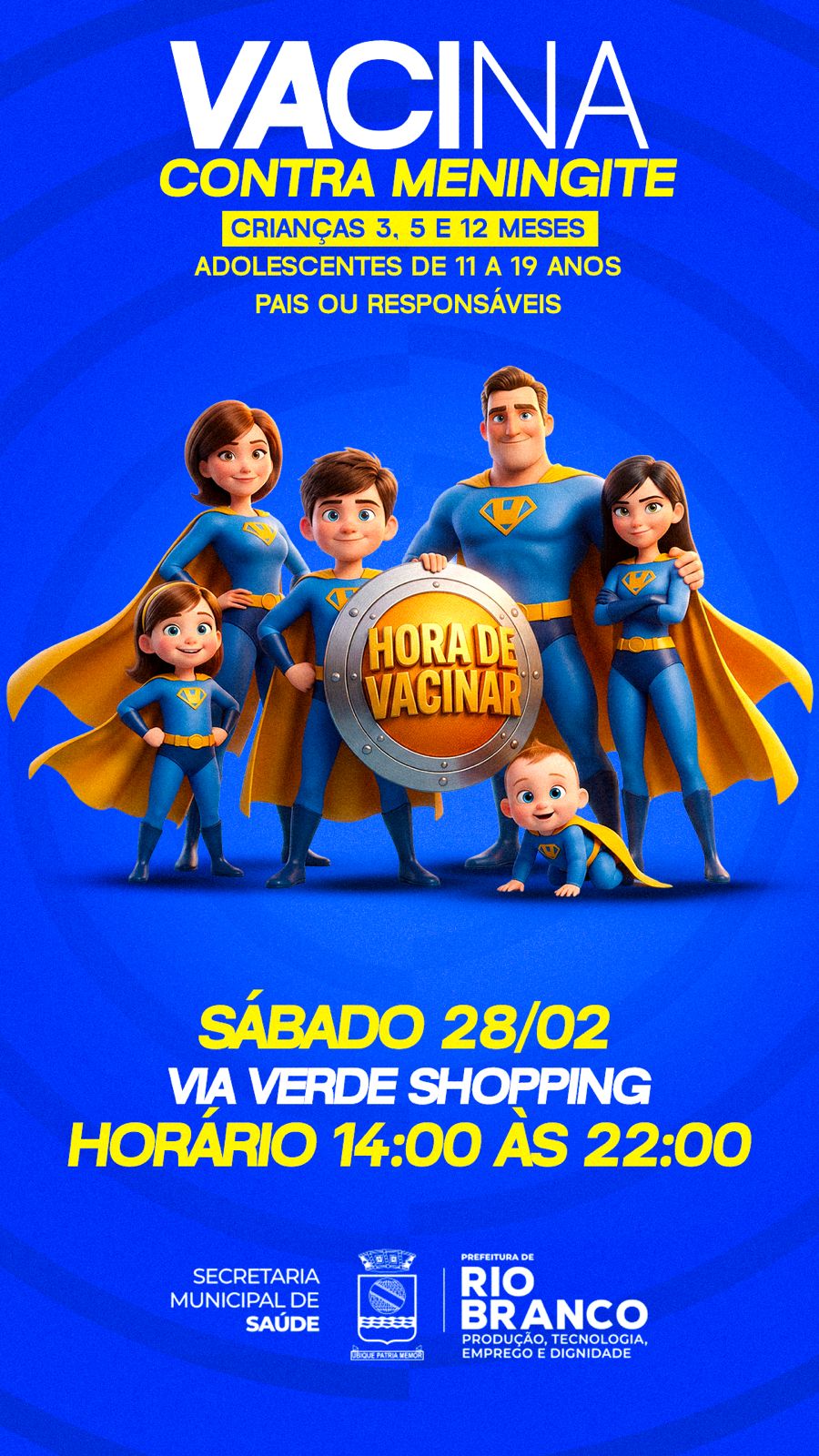 Via Verde Shopping recebe mobilização especial de vacinação contra meningite neste sábado 28