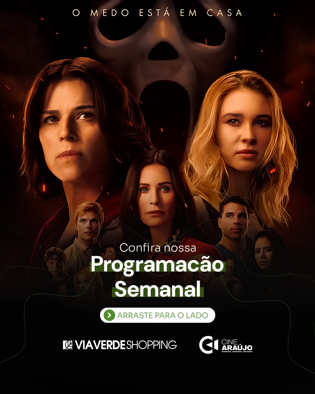 Emoção, aventura e suspense marcam nova programação do Cine Araújo no Via Verde Shopping