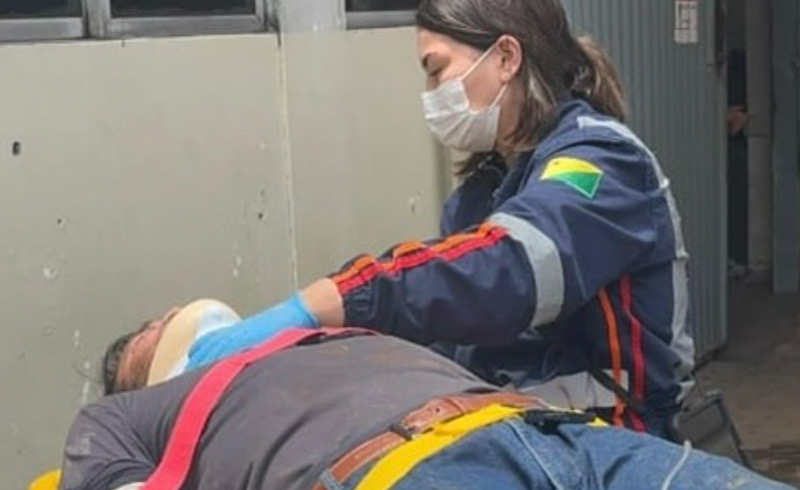 URGENTE – Trabalhador fica ferido ao cair de altura de 5 metros na obra do elevado da AABB