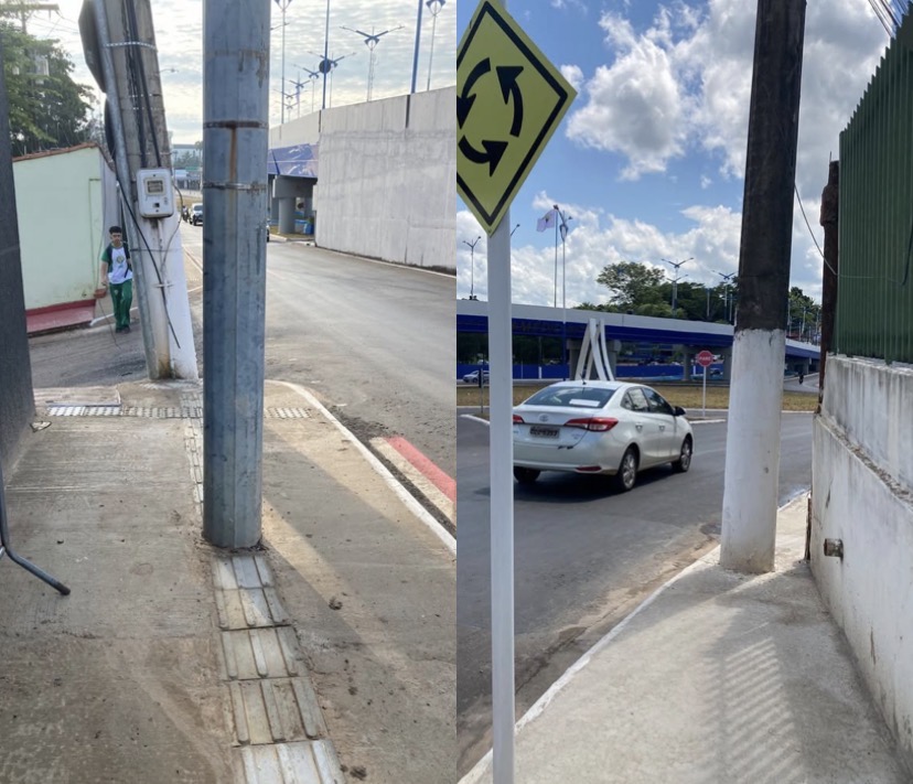 ‘Ali ninguém passa’: jornalista denuncia falhas graves de acessibilidade no elevado da AABB