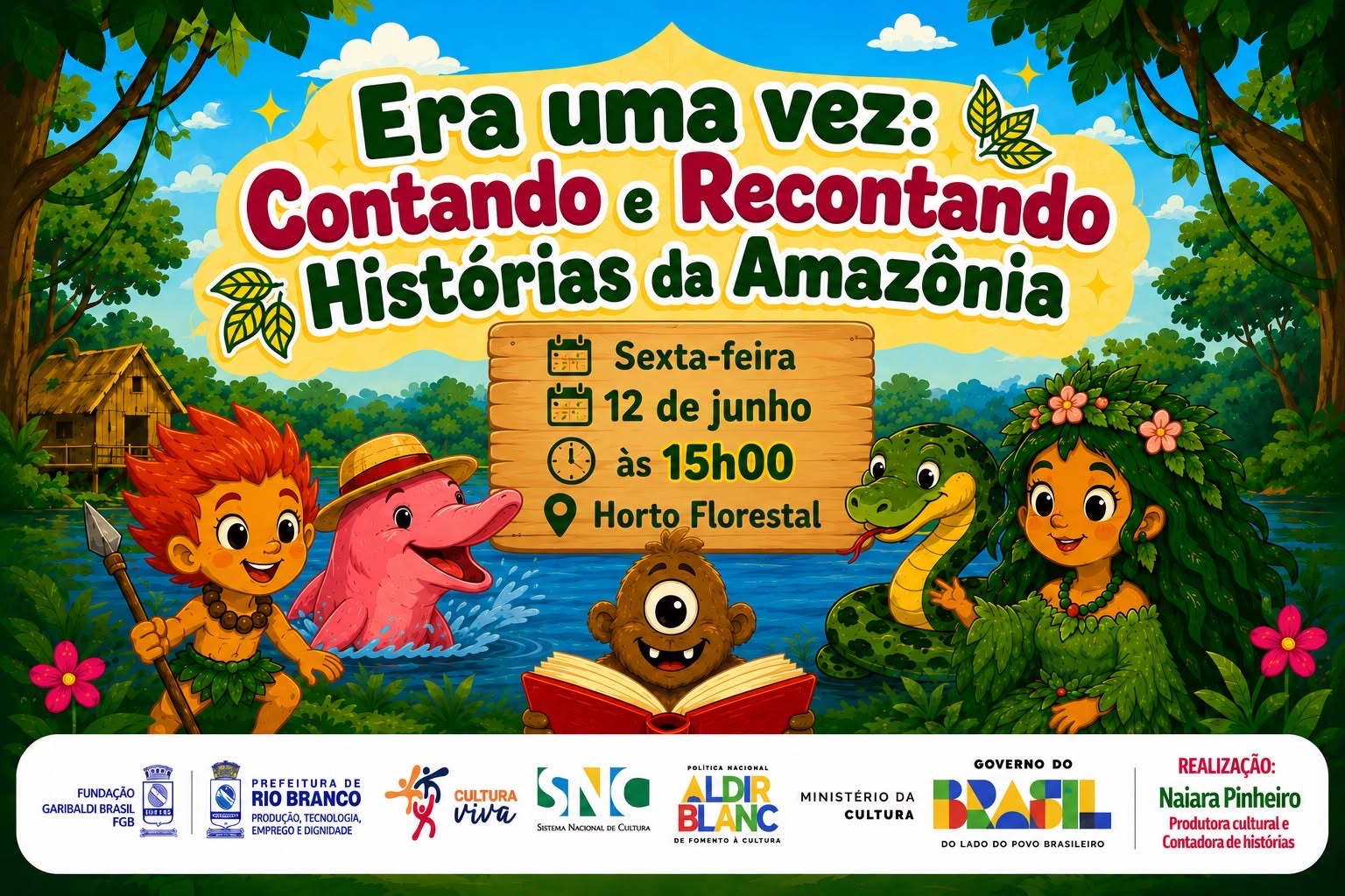 Contação de histórias inspiradas na Amazônia chega ao Horto Florestal nesta sexta-feira
